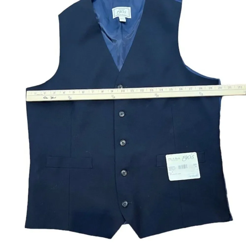 NWT Jos. A. Bank Men's‎ Navy Dress Vest 98% Wool 39 Long